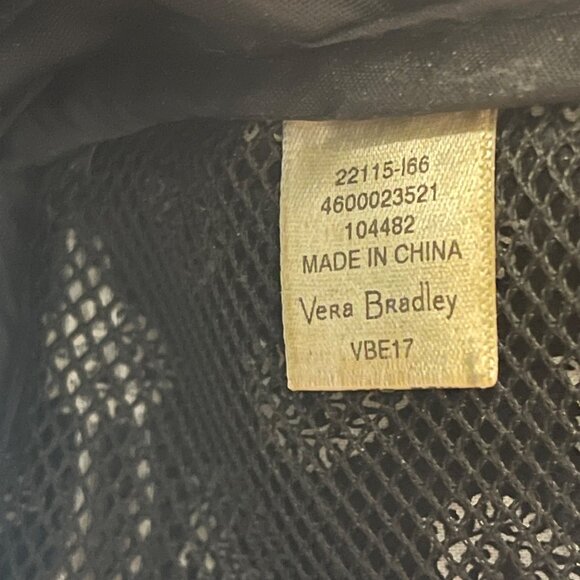 Vera Bradley Large Blush & Brush Makeup Case Snow Lotus Signature Cotton - Picture 6 of 10